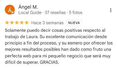 webs, hosting y SEO calidad precio reseña positiva